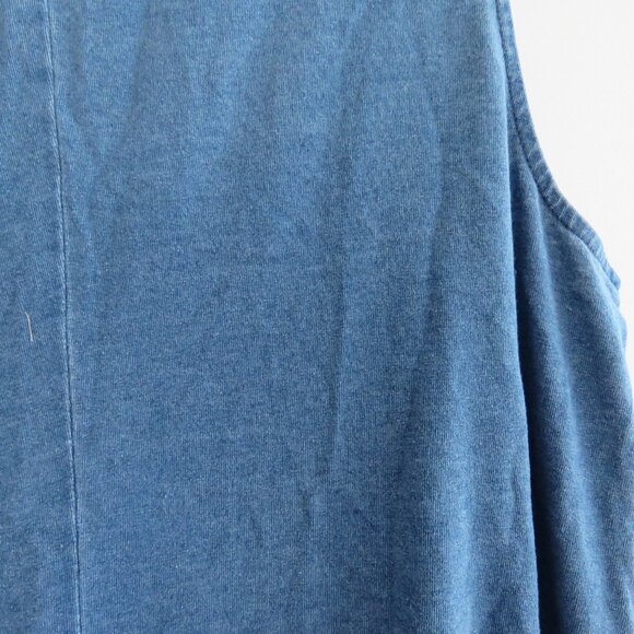 J. JILL Pure Jill Indigo Knit Dipped Hem Midi Dress in Blue Denim Coastal Size L - Picture 14 of 15